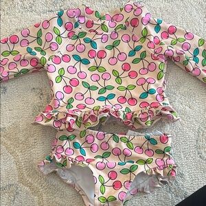 Cherry Print Swimsuit Set